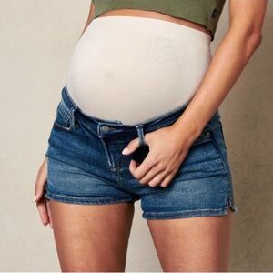 Blanqi Blue Denim Maternity Shorts Size 4